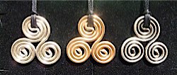 3 Spiral Harmoniser Pendants