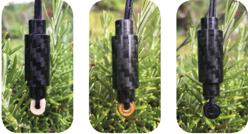 Nature Harmony Spirit Mini-Wands with their woode torus in choice of white, wood and black
